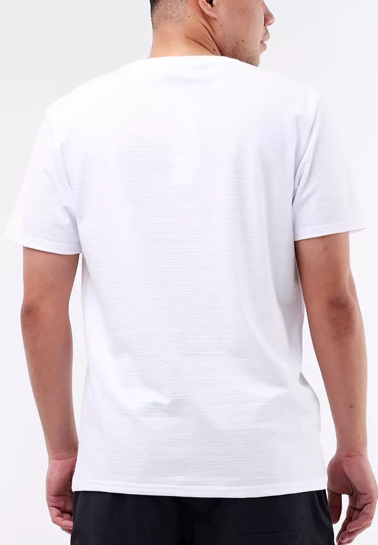 Round Neck Streaky Short Sleeves T-Shirt