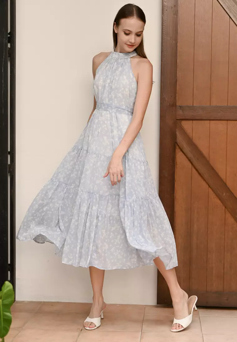 碎花连衣裙
