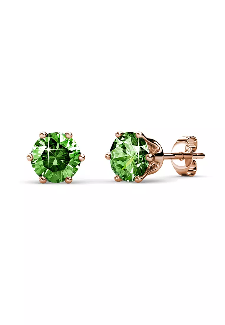 Birth Stone Earring August Peridot RG - Anting Crystal by Her Jewellery