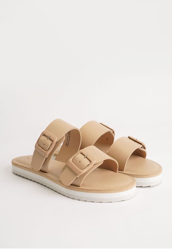 Penshoppe Women's Two Band Sandals With Buckle | ZALORA Philippines