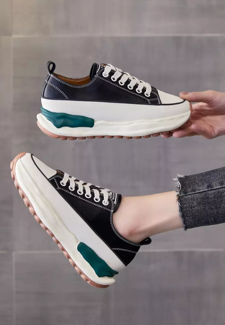 Color Matching Leather Sneakers RX2526