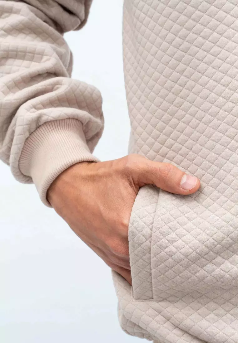 Houseofcuff Jaket Katun Outer Bomber Smart Casual Krem