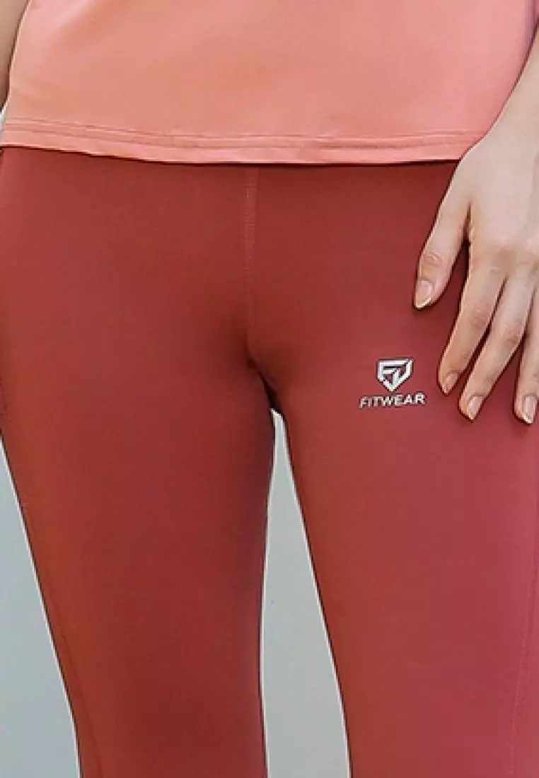 Fitwear - Legging Big Size Olahraga Wanita LAYLA ACTIVE 2 POCKET - BRICK