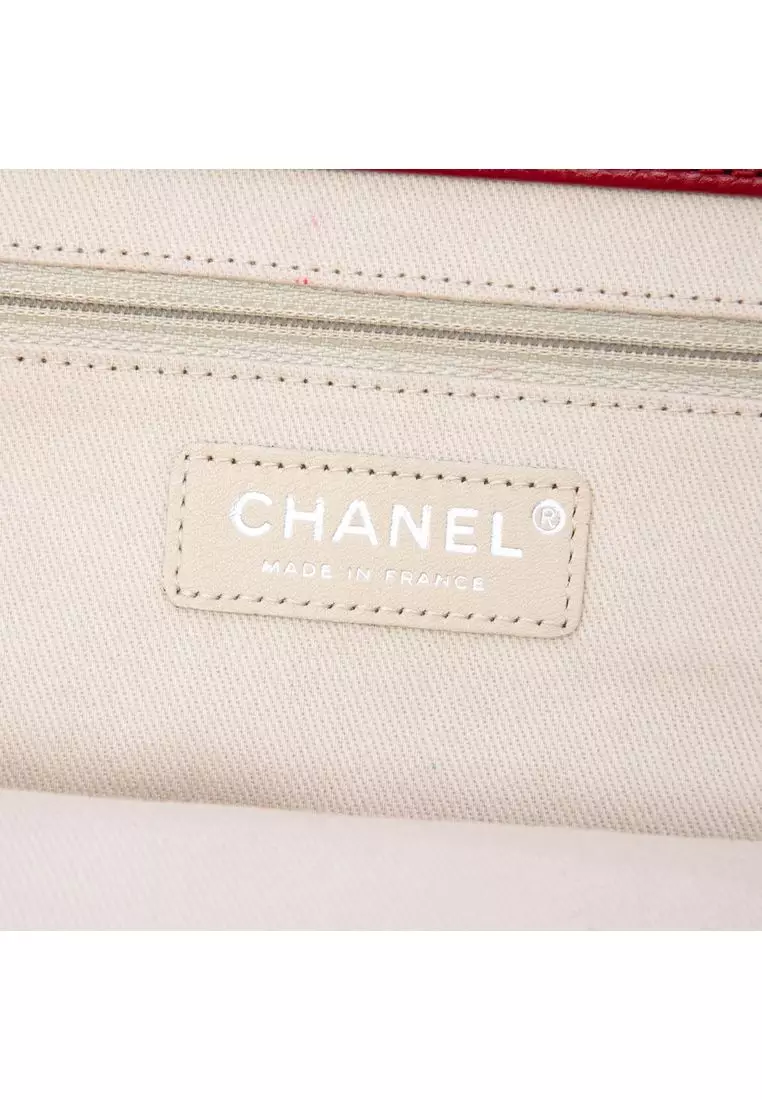 Pre-Loved Chanel Cc Quilted Caviar Frame Clutch
