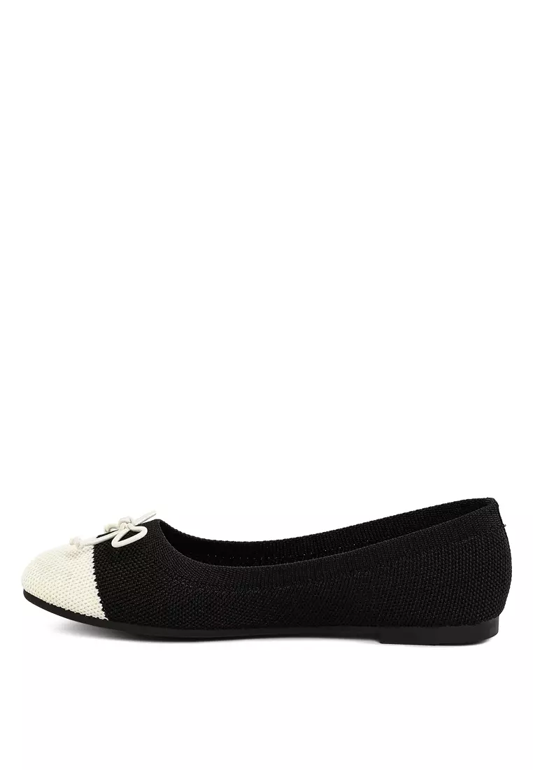 Balerina Dua Warna dalam Warna Hitam/Putih