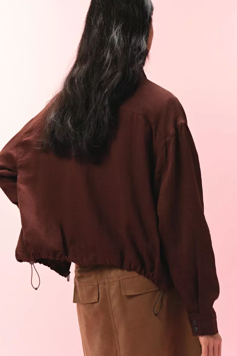 Linen-blend jacket