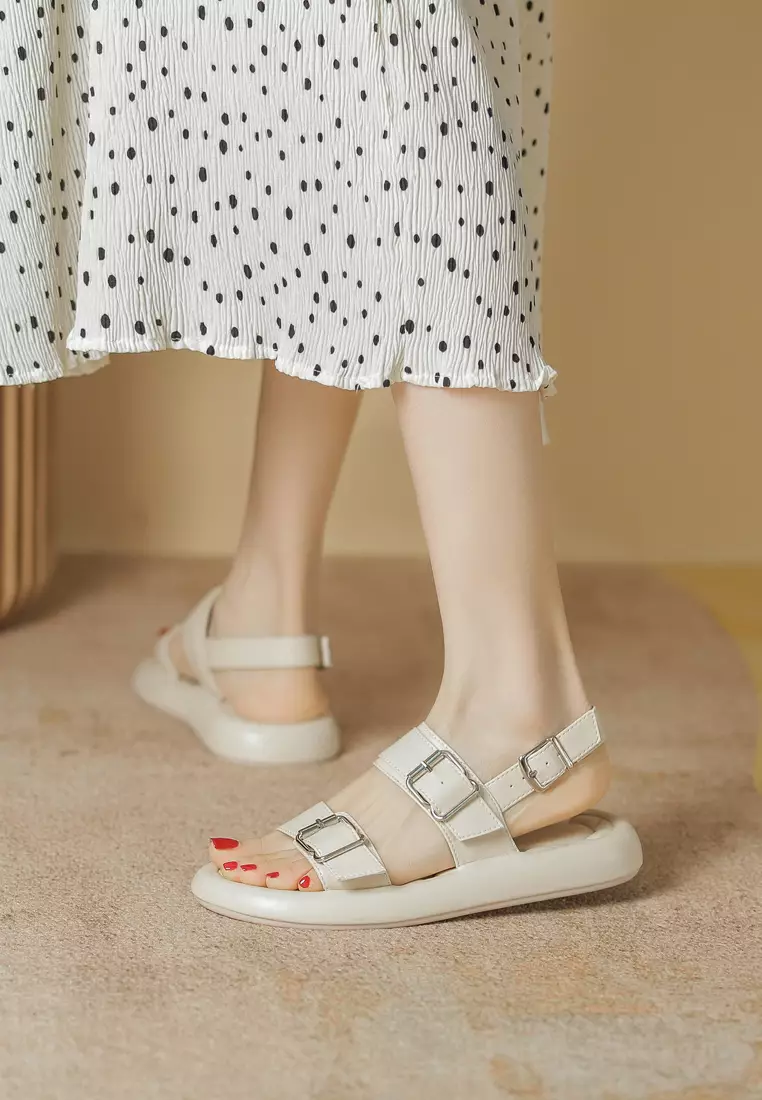 Buy Twenty Eight Shoes Pin Buckle Straps Flat Sandals PS0861 3