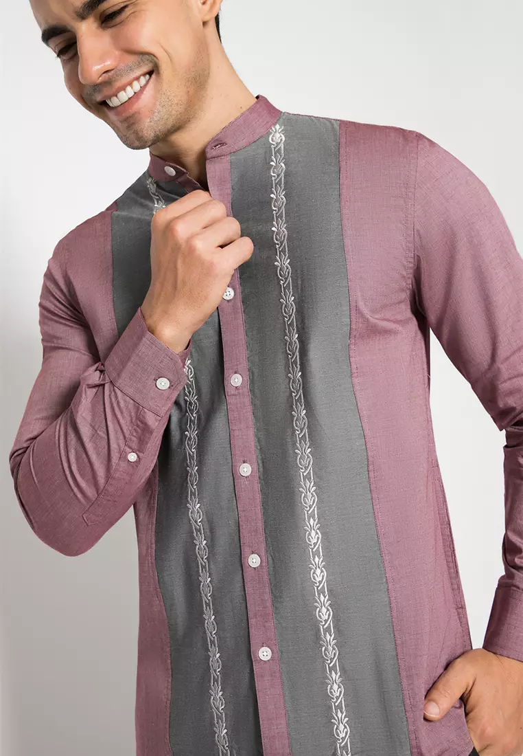 Johnwin - Baju Koko - Lengan Panjang - Motif - ASH.680.K454K.165.C-L/S