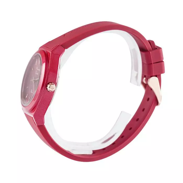 Alexandre Christie 2A07 Karet Merah Maroon Dial Rosegold Cewek