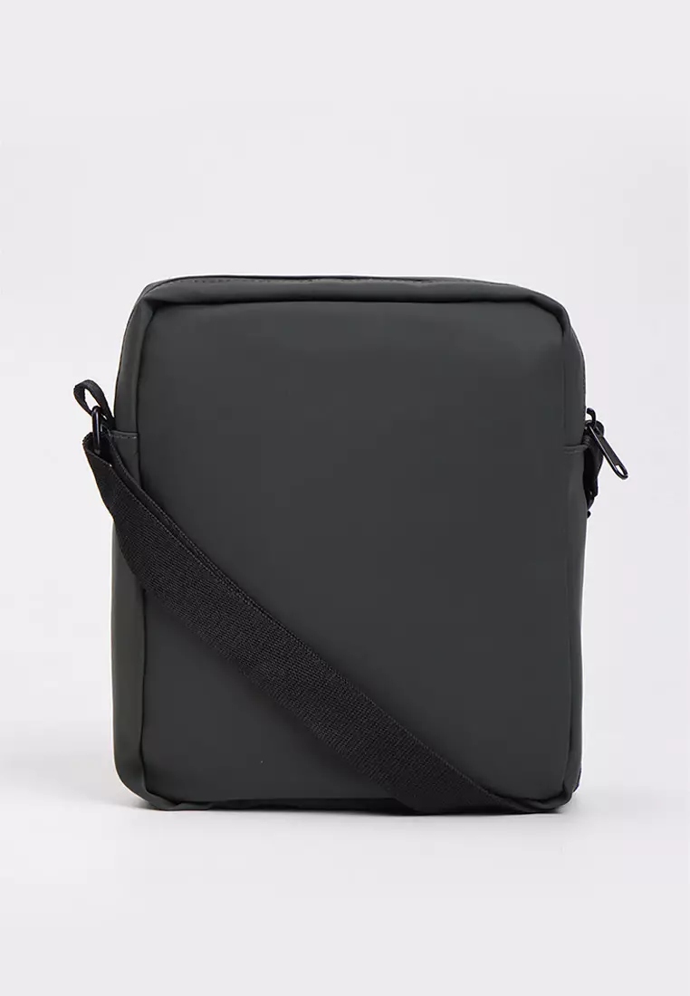 PU Coated Sling Bag with Metal Bar Branding
