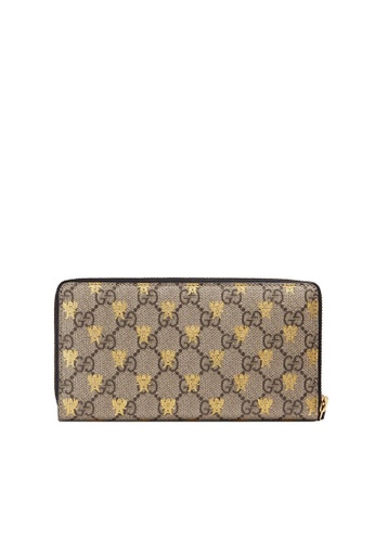 Buy Gucci Gucci Gg Supreme Bees Zip Around Wallet Online Zalora
