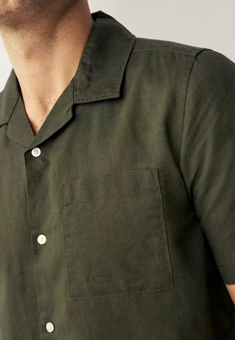 Buy Next Linen Blend Short Sleeve Shirt 2024 Online Zalora 8236