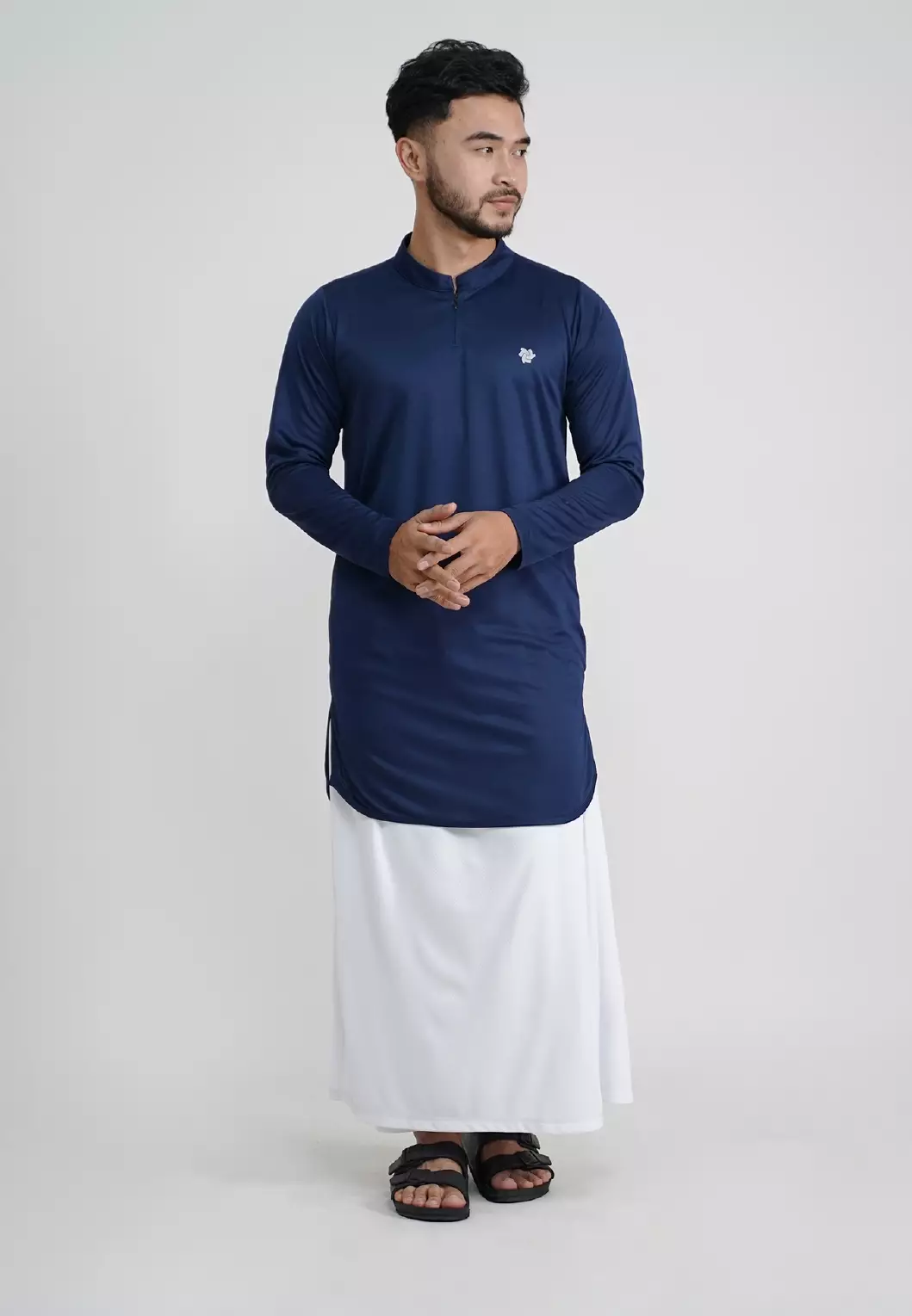 Tiento Nizam Baju Koko 3in1 Kurta Pria Dewasa Muslim Kerah Ciangi Casual Kerja Dry Fit Olahraga Ibadah Salat Lengan Panjang Ramadhan