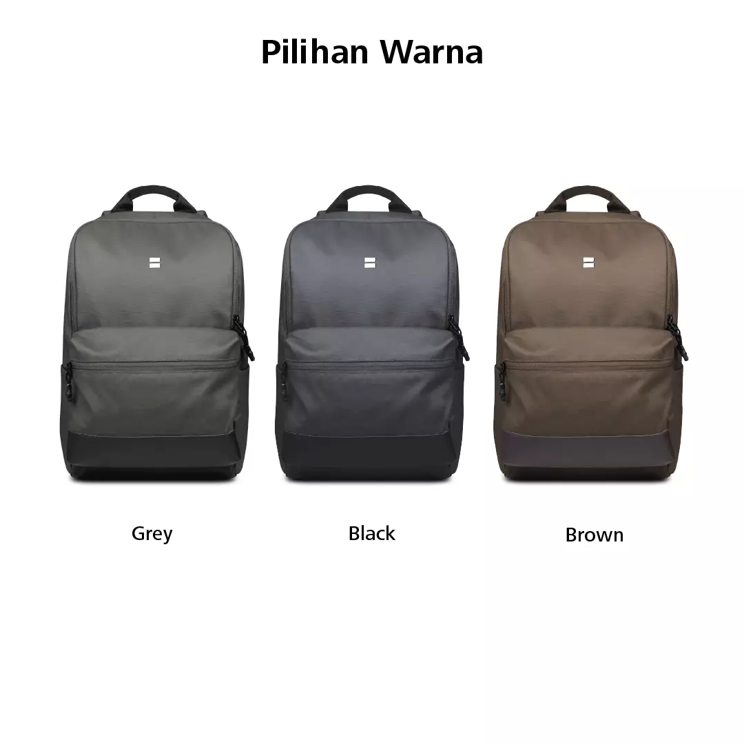 Paris 2.0 Laptop Backpack 14 Inch Tas Ransel Kerja Kuliah Sekolah Classic 19 L - Hitam