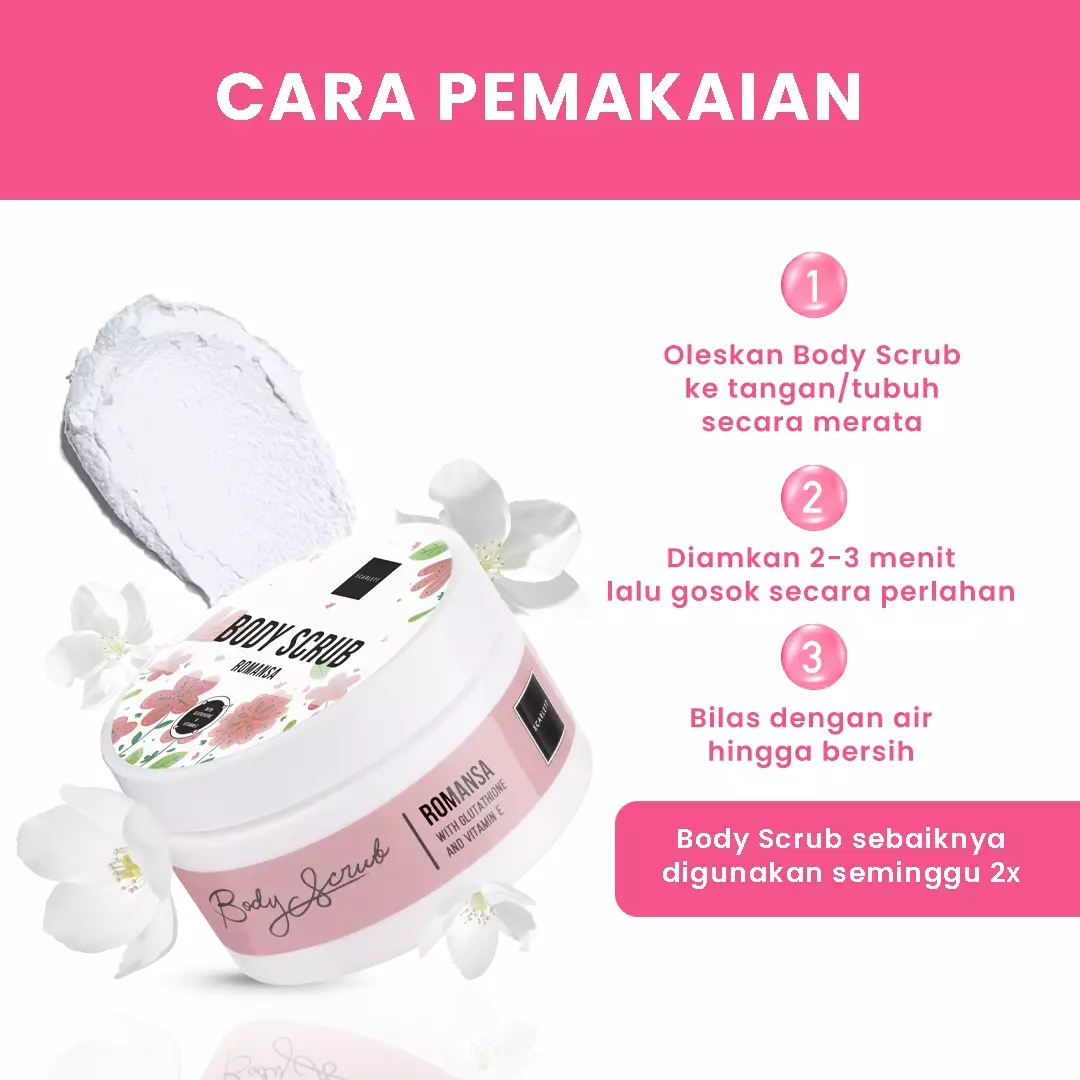 Scarlett Whitening Body Scrub Romansa