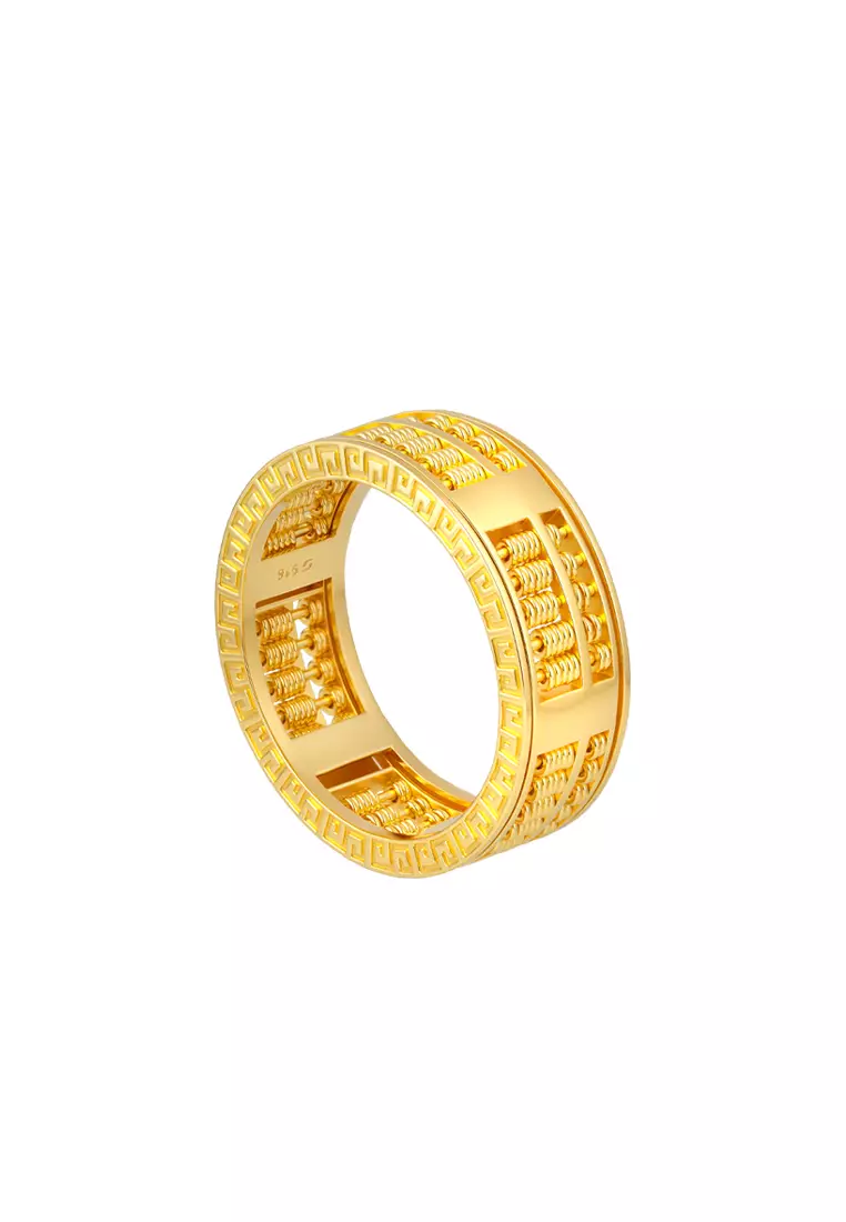 TOMEI Abacus Ring, Yellow Gold 916