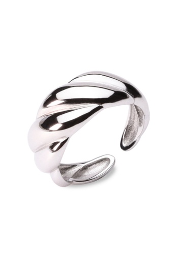 Millenne silver MILLENNE Millennia 2000 Croissant White Gold Ring with 925 Sterling Silver 1FDBAACFB38160GS_1
