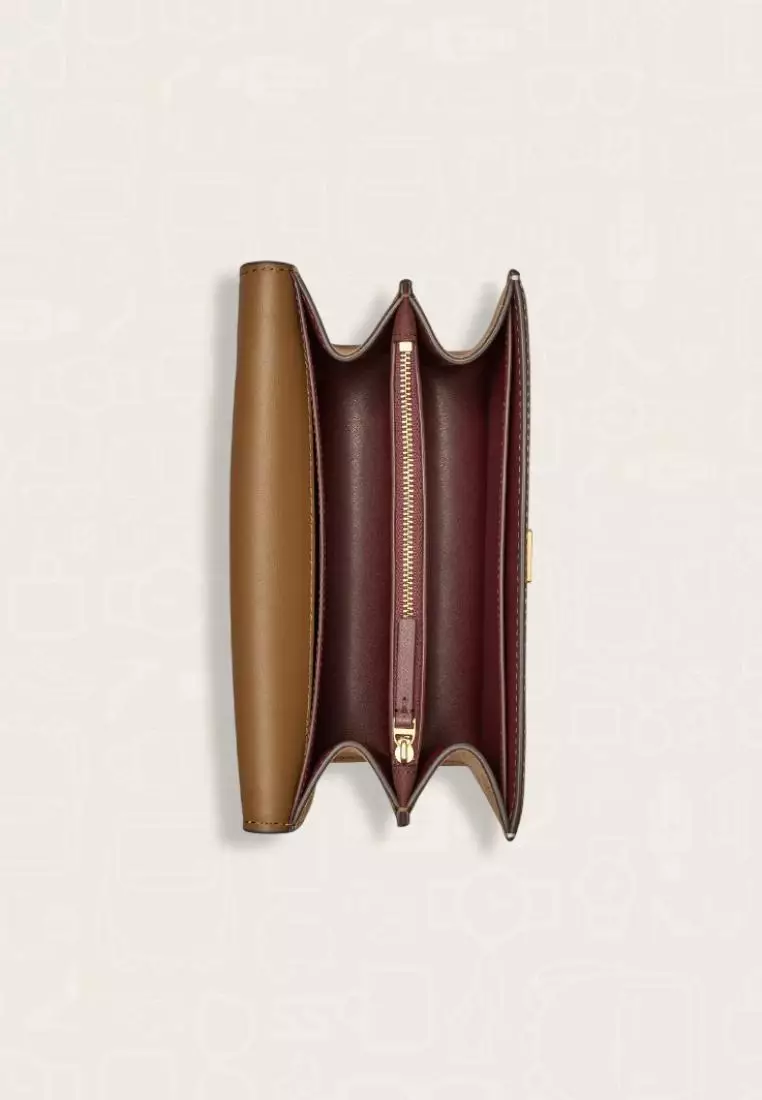 Tory Burch T Monogram Jacquard Small Shoulder Bag Hazelnut