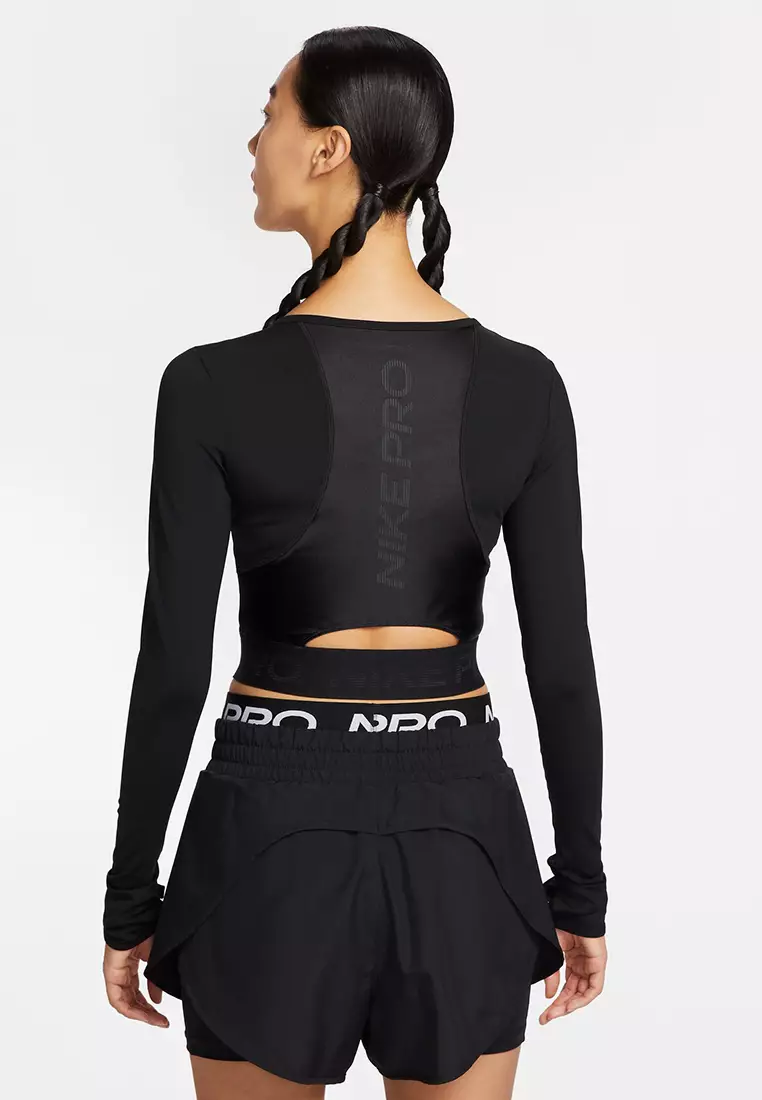 Nike Pro Women's Dri-FIT Cropped Long-Sleeve Top