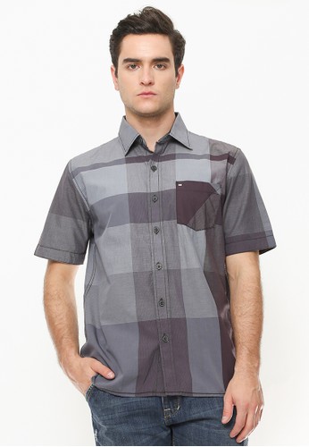 Jual LGS  Regular Fit Kemeja  Casual Motif Kotak 