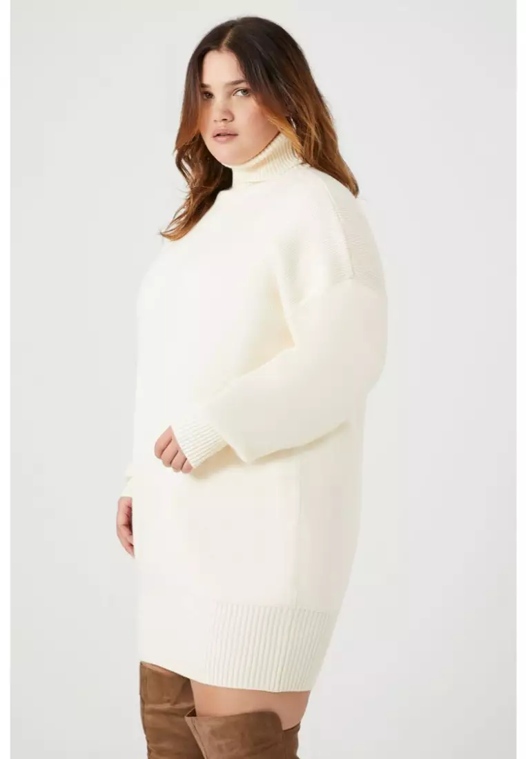Plus size turtleneck sweater dress store