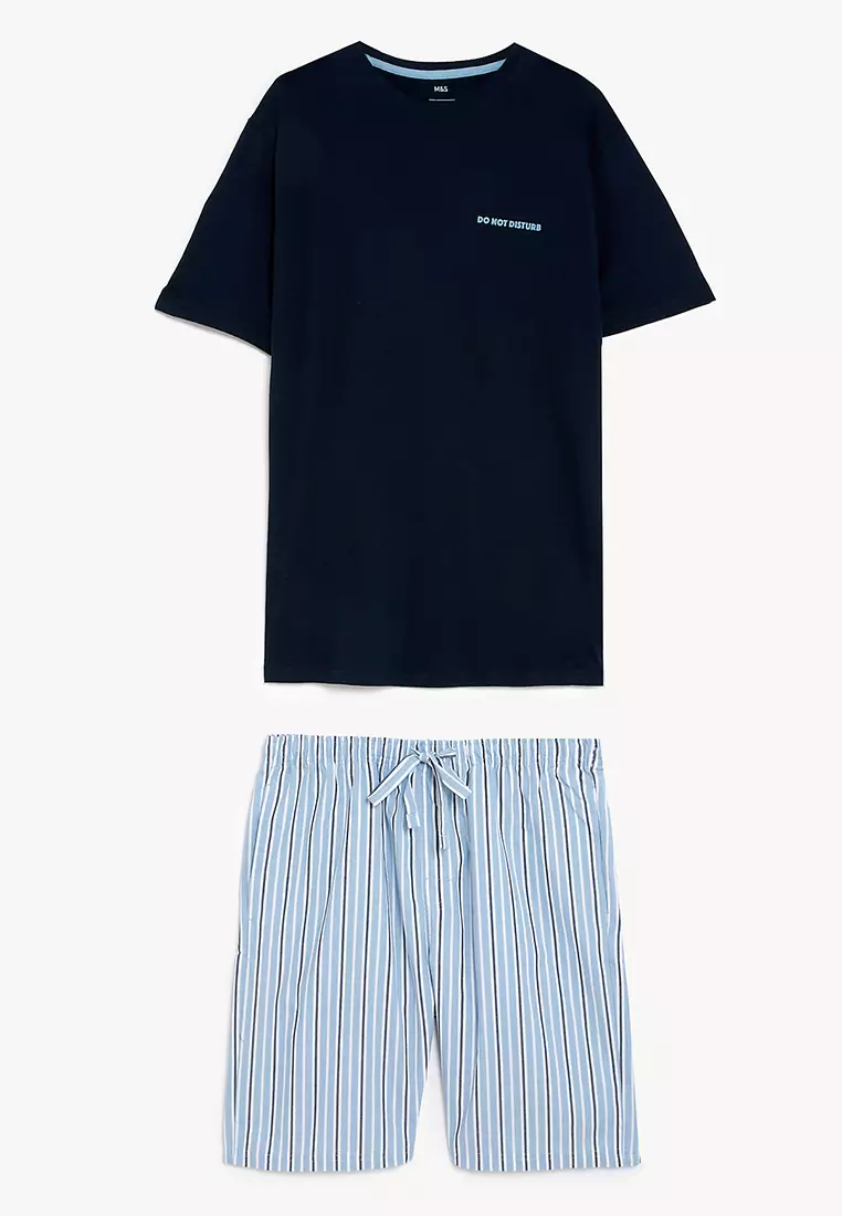 Jual Marks & Spencer Pure Cotton Do Not Disturb Slogan Pyjama Set ...