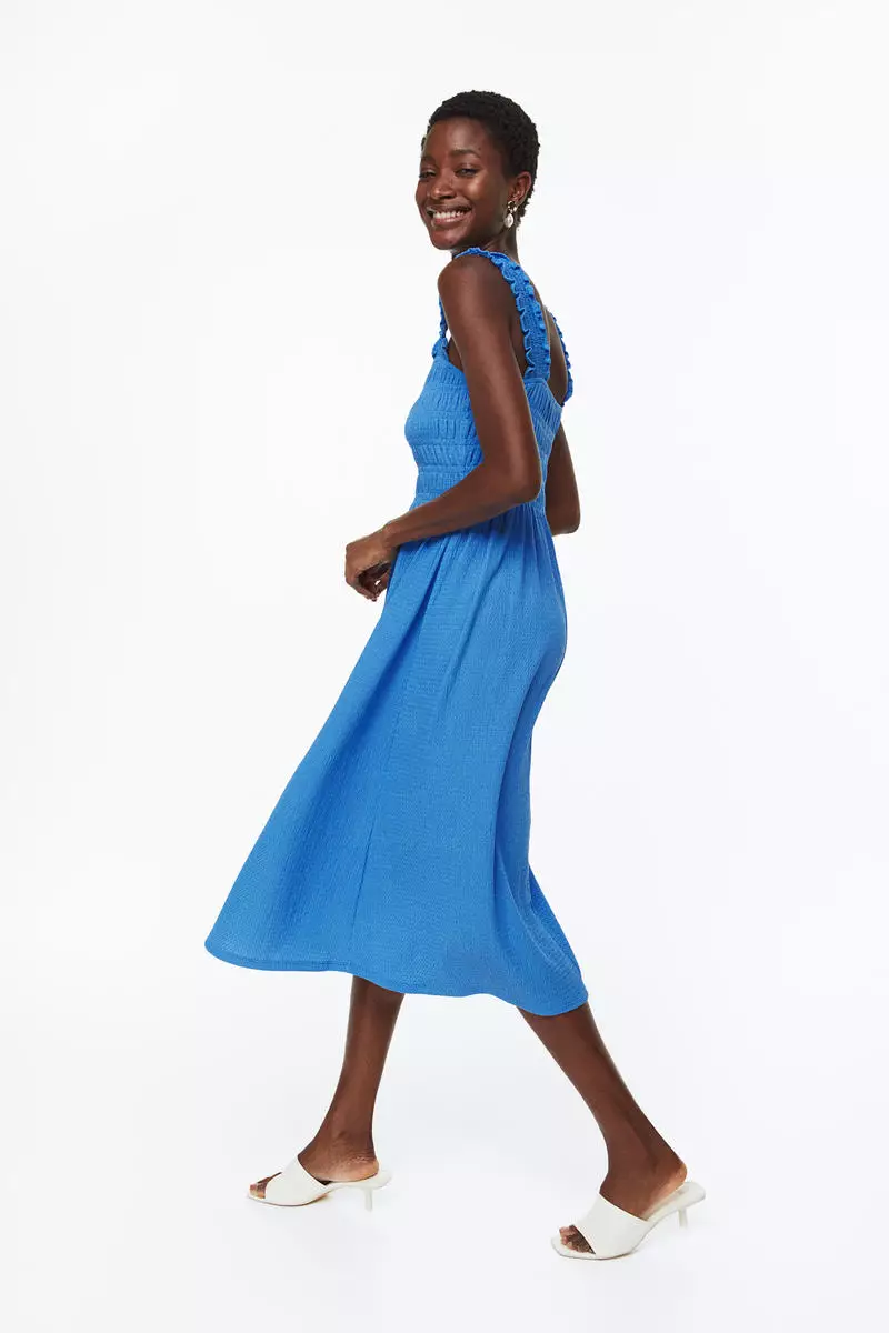 H&m blue best sale midi dress