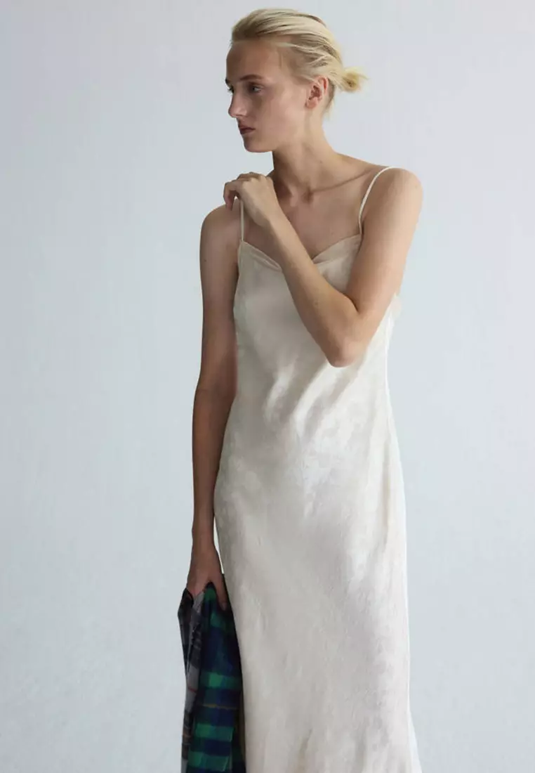 Jacquard Dress With Silk Details
