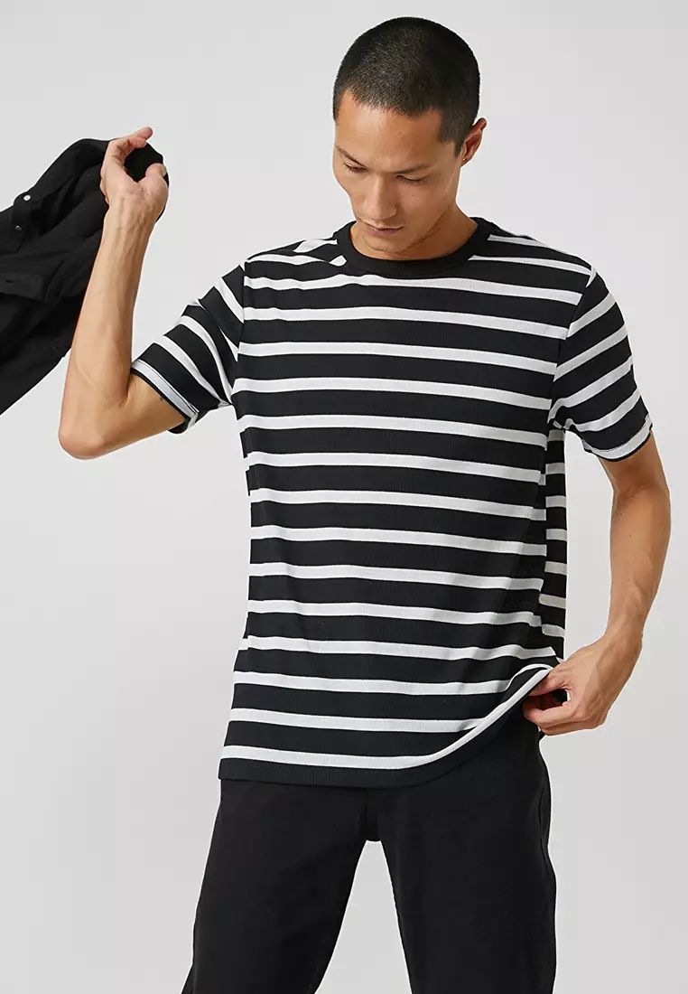 buy black and white striped t shirt