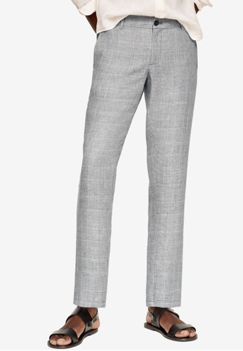Mango grey trousers clearance