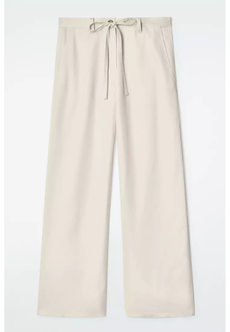 COS TIE-DETAIL WIDE-LEG TROUSERS