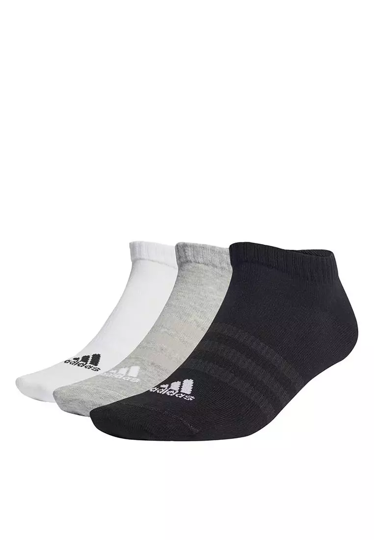 ADIDAS thin and light sportswear low-cut socks 3 pairs 2024