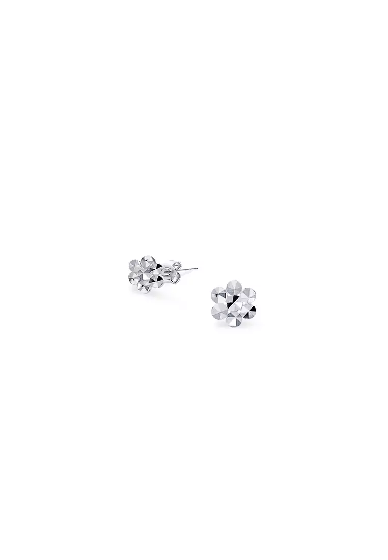9K White Gold Earrings S135