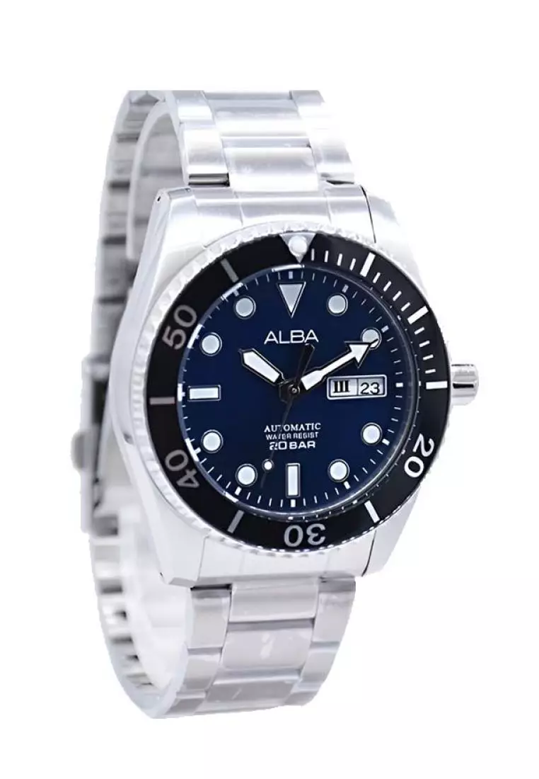 Jam Tangan Pria Alba Active Original Garansi Resmi AL4333 AL4333X1 Strap Stainless Steel Silver