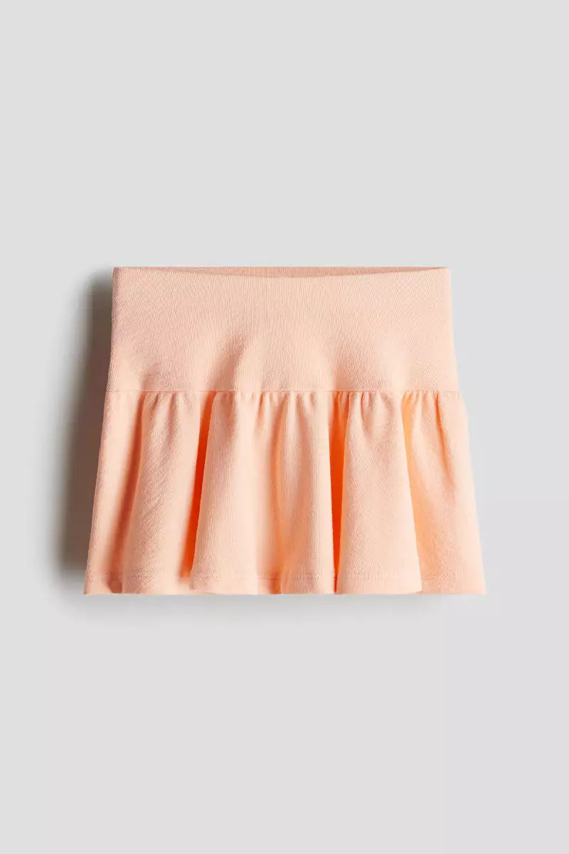 Crinkled jersey skirt