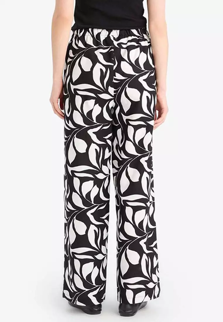 Wide Legs Poplin Long Pants