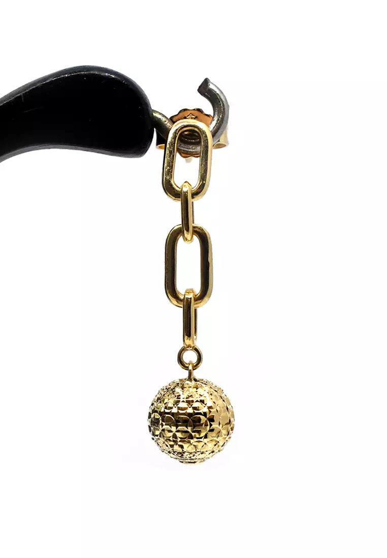 18K Japan Made Yellow Gold Earrings