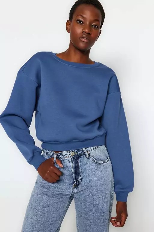 Comfy Crop Basic Sweatshirt