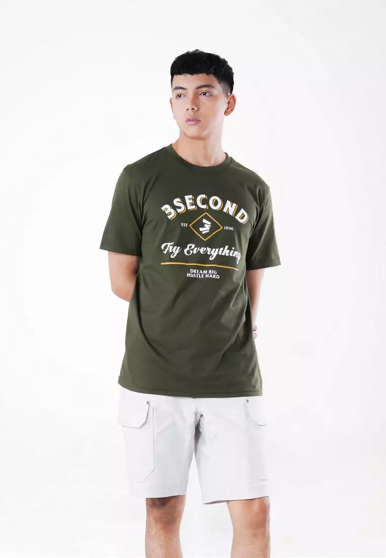 3Second Clooney T-Shirt Short Sleeve Cotton Lighweight Regular Fit OL-C350424