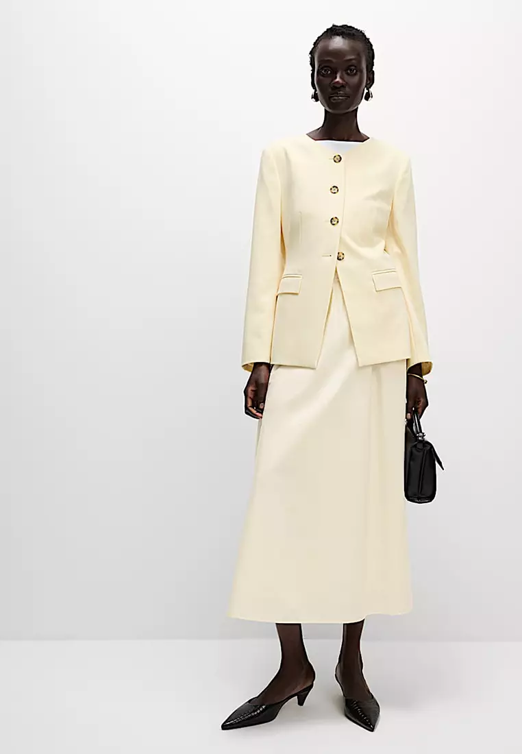 Pure Cotton Poplin A-Line Skirt