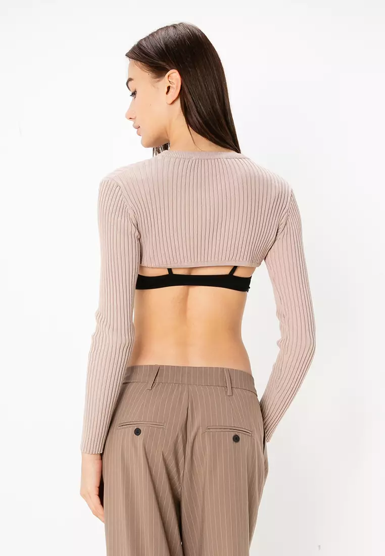 Cropped Arm Warmer Sweater