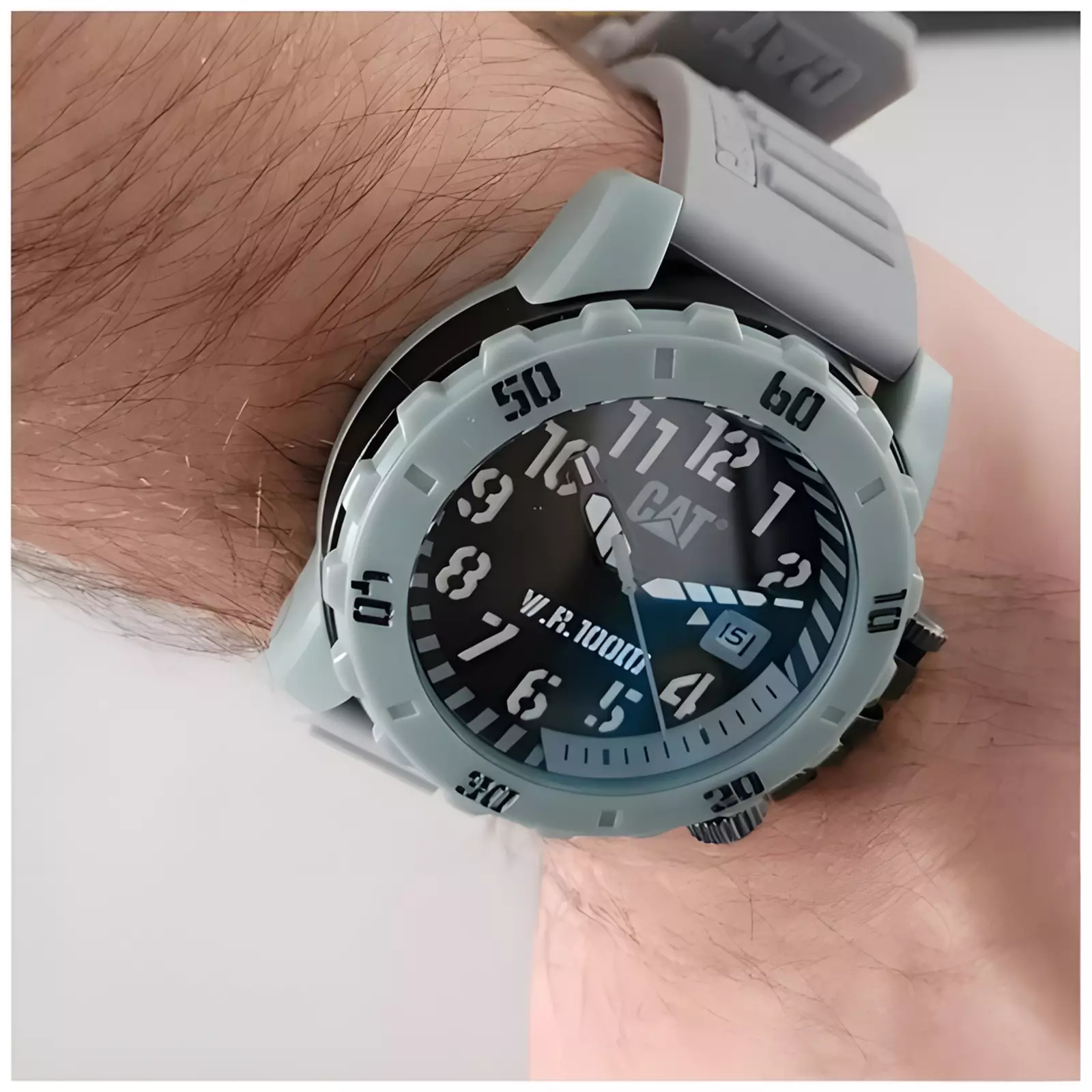 Jam Tangan Analog Pria - Grey – Rubber Strap - CAT LK.151.25.115 