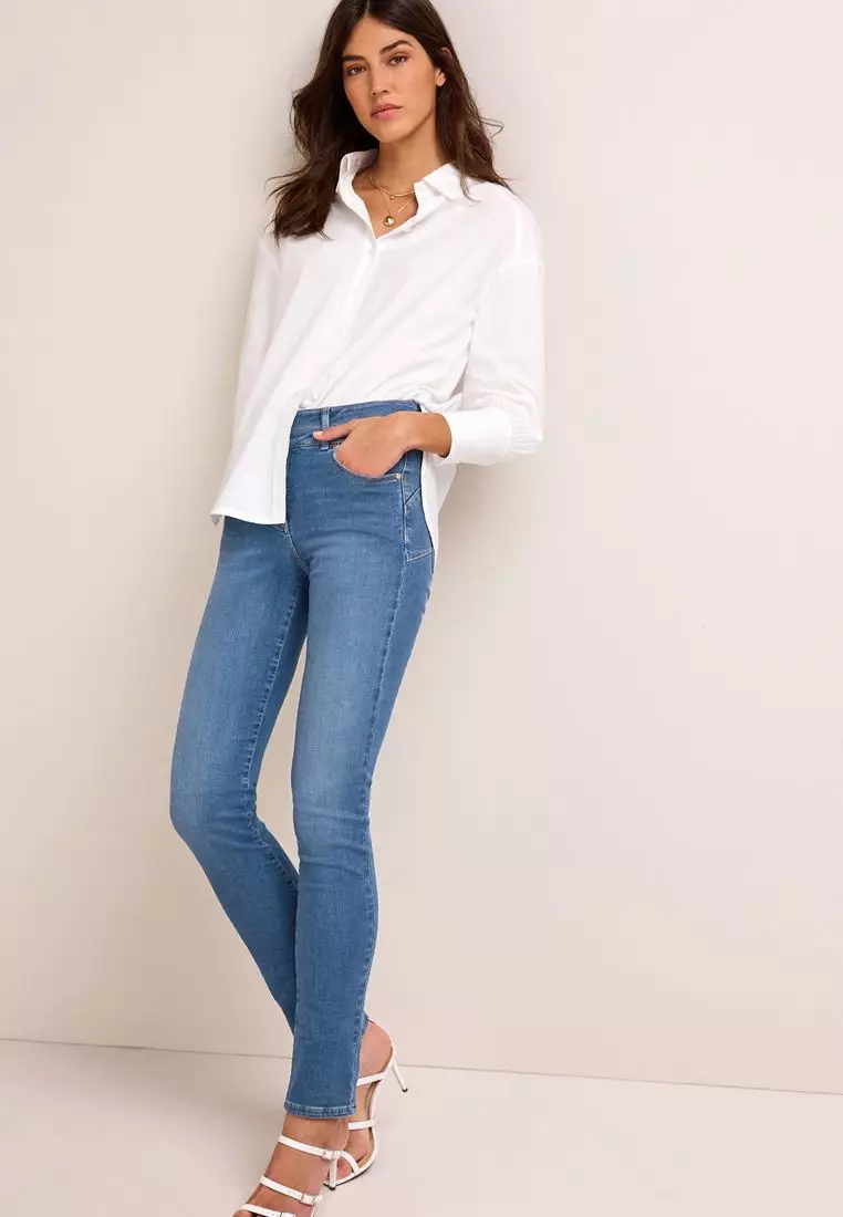 Next slim hot sale and shape jeans