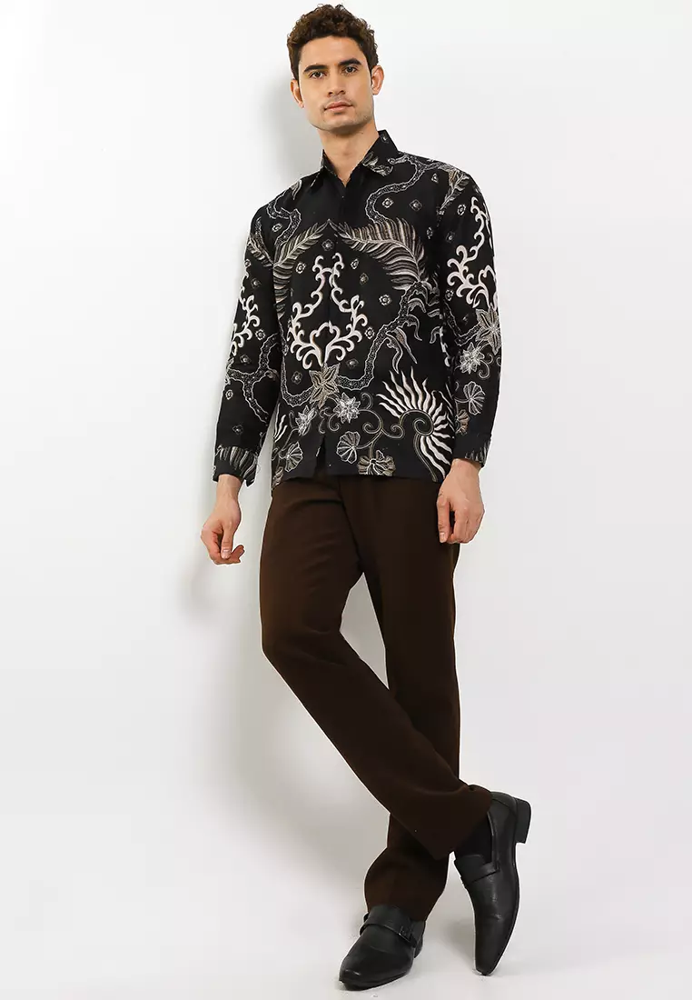 Akssa Kemeja Batik Exclusive Premium Pria Casual Modern Lengan Panjang