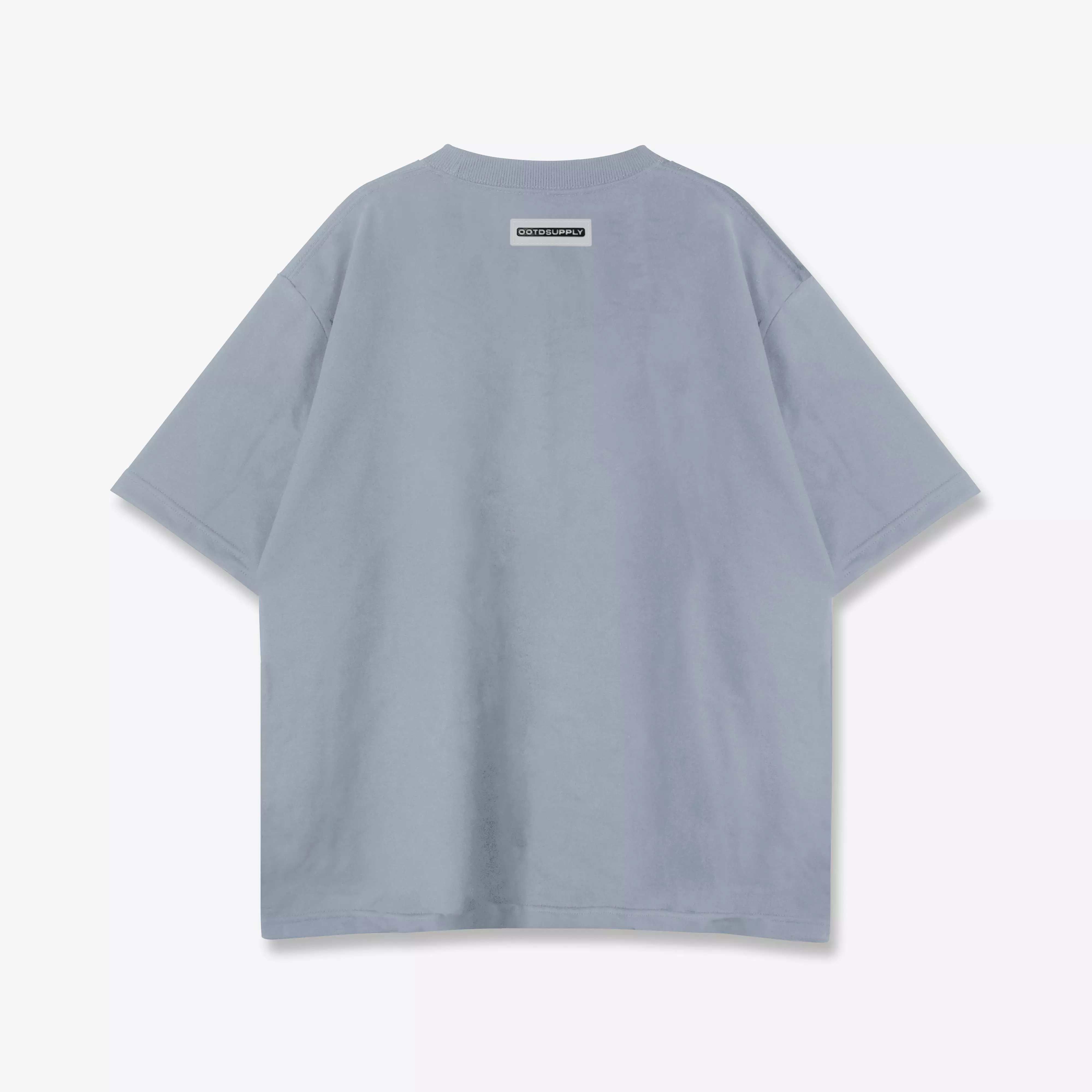 OOTDSUPPLY Oversized Equinox Light Grey & Steel Blue l Oversize Tshirt | Kaos Baby Terry OVZBT002