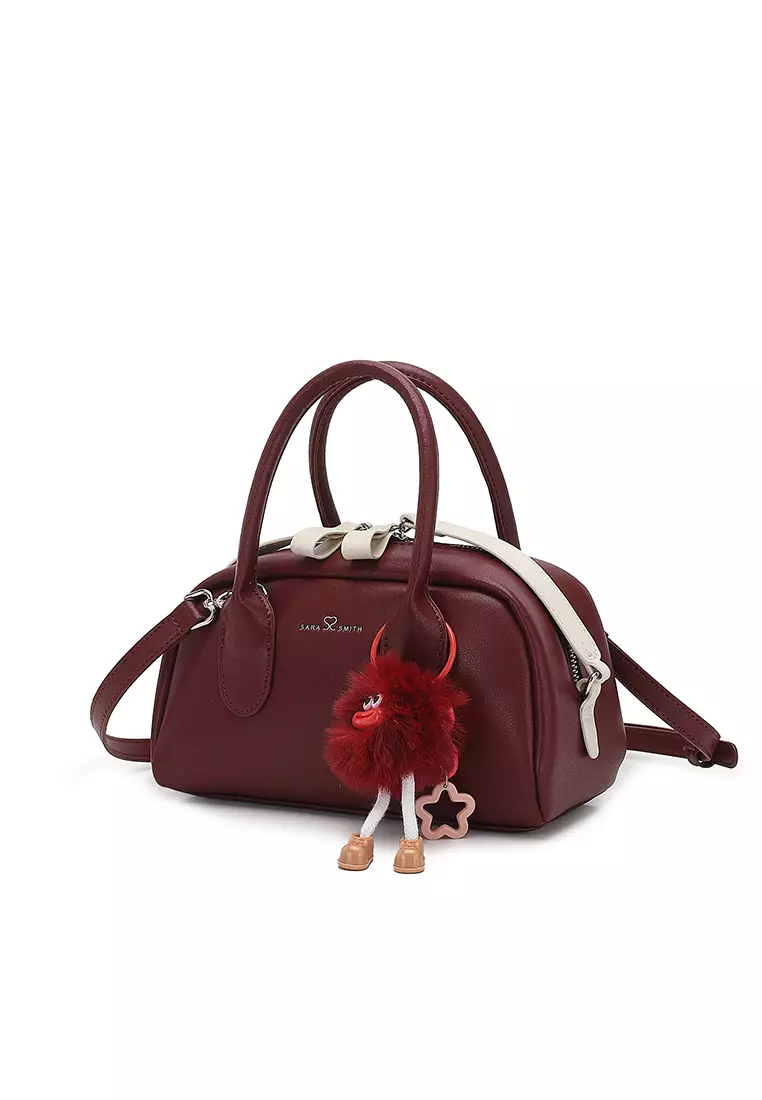 Women's Top Handle Bag / Sling Bag / Crossbody Bag / Shoulder Bag (Tas Tangan Wanita / Tas Selempang Wanita / Tas Bahu Wanita) - Merah