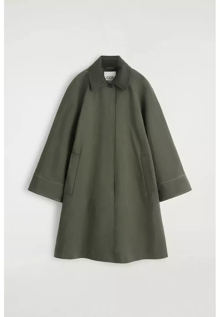 WOOL-TRIMMED CAR COAT