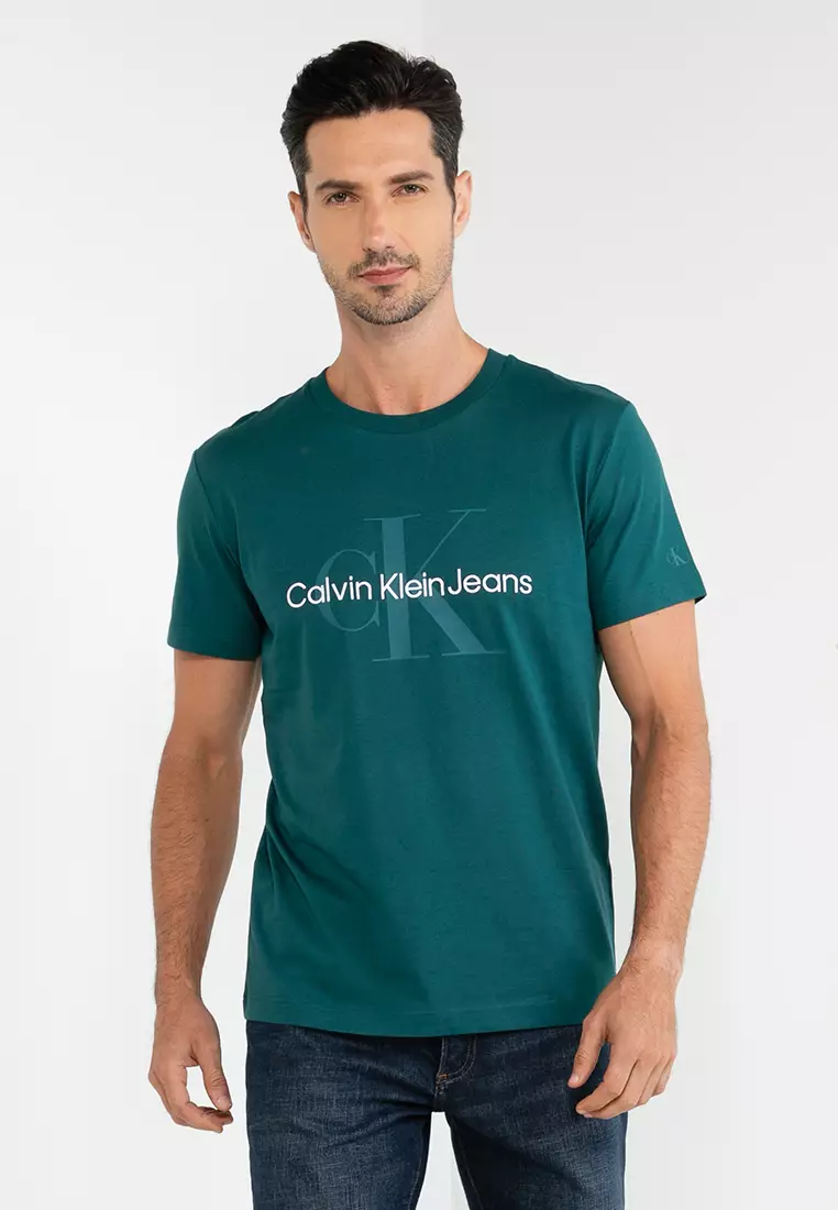Calvin klein jeans Reflective Monogram Denim Shorts Blue