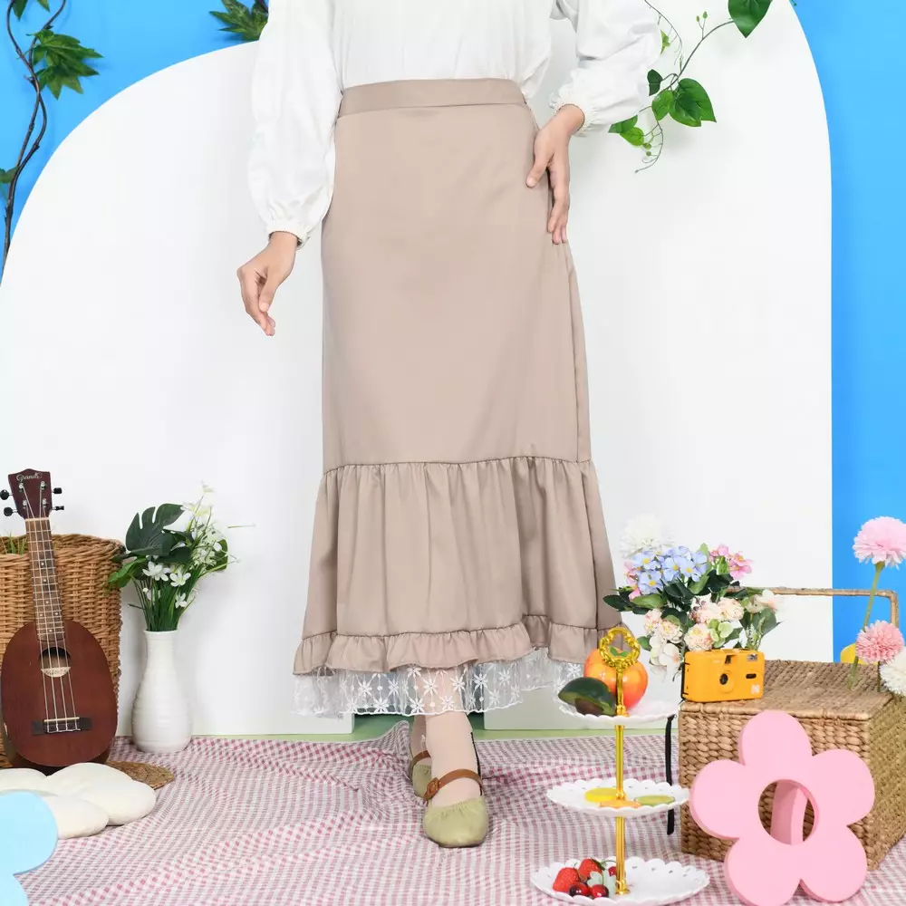 Nabil Skirt with Lace Rok Vintage - Coksu M19798 R10S2