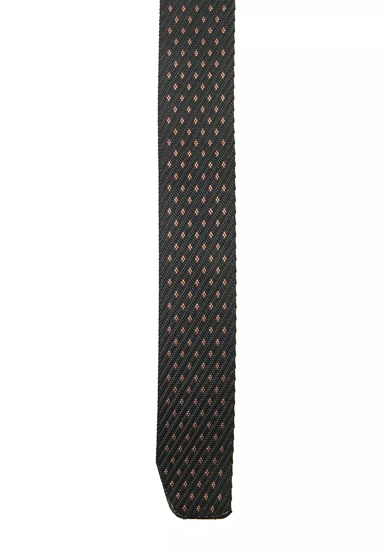 Ilo Aksesoris Fashion Pria Ikat Pinggang Motif Polka Material Canvas ORIGINAL - Black